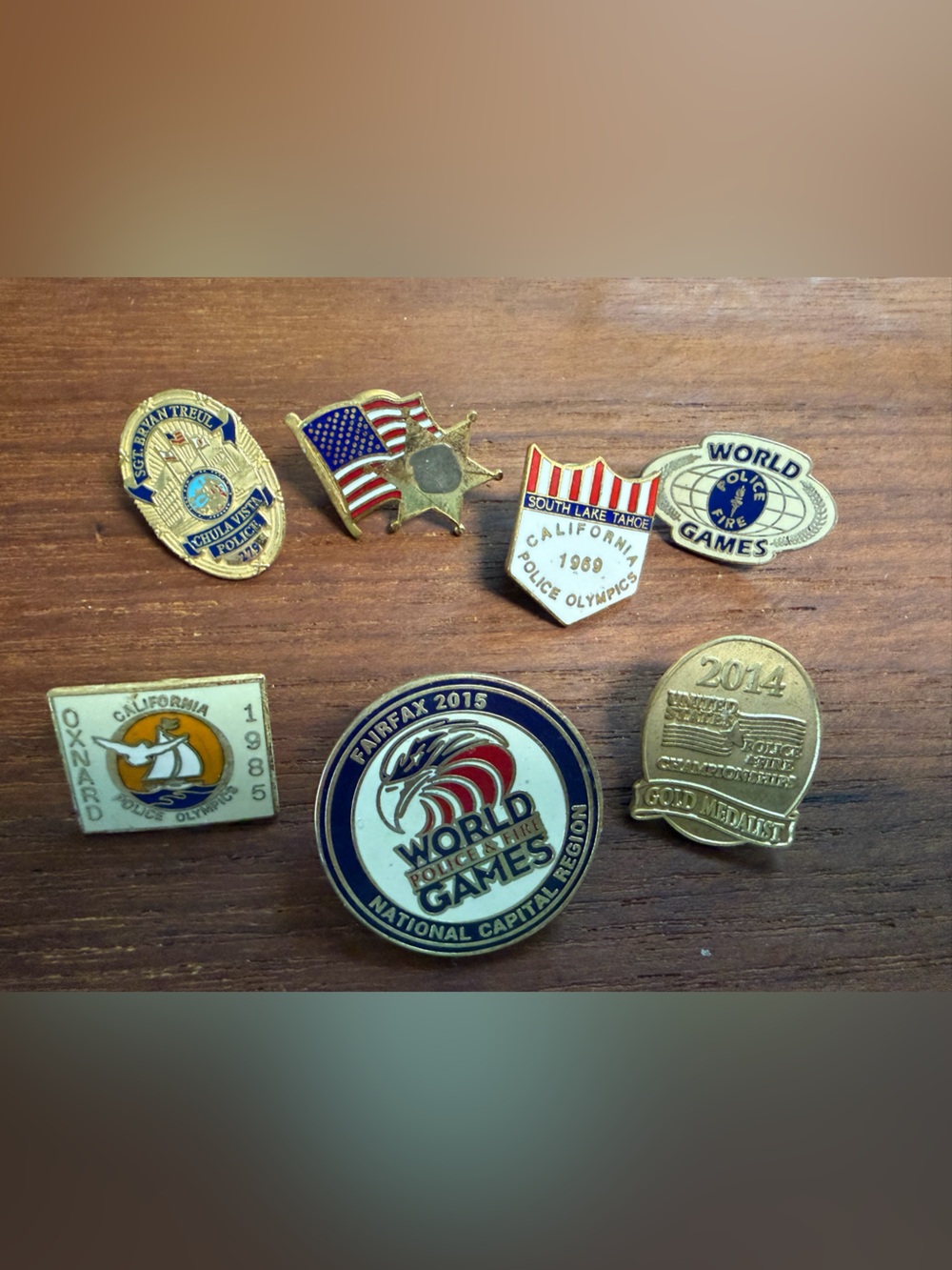 Lot of Lapel pins. Police and Firemen